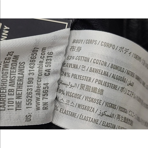 Abercrombie & Fitch Jeans Mid Rise Super Skinny Ankle Raw Hem Size 31/ 12 R NEW - Picture 7 of 10